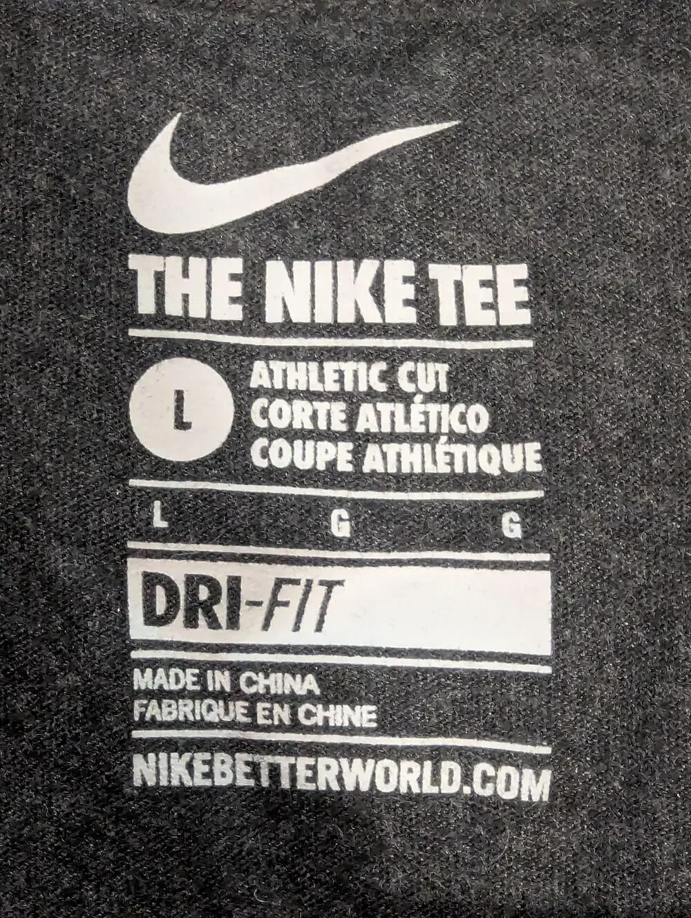 Nike Shirt Youth L Gray Dri-FIT Soccer Striped The Nike Tee Crew Neck Athletic
